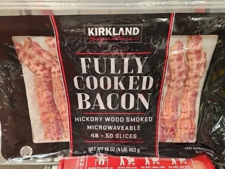 Kirkland Signature Fully Cooked Bacon Hickory Wood Smoked 