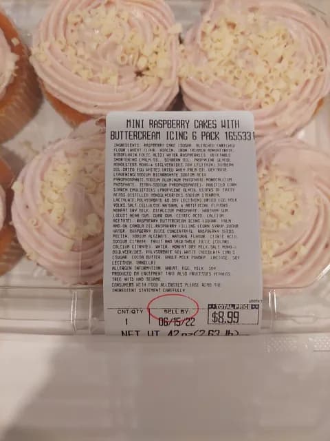 Kirkland Signature Mini Raspberry Cakes With Buttercream Icing