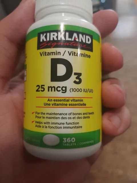 Kirkland Signature Vitamin D3 25 Mcg