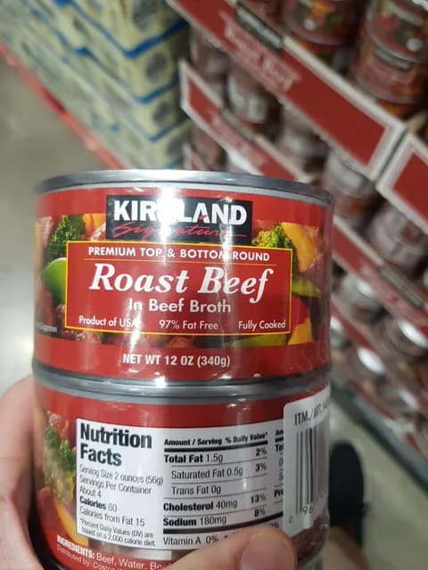 Kirkland Signature Roast Beef In Beef Broth