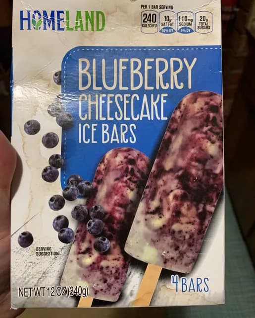 Homeland Blueberry Cheesecake Ice Bars