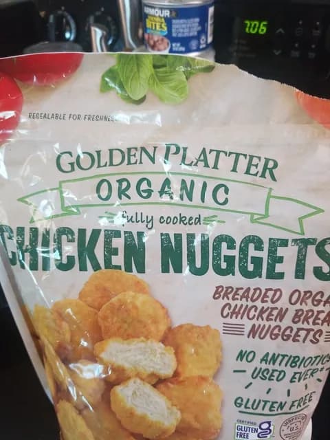 Golden Platter Organic Fully Cooked Chicken Nuggets