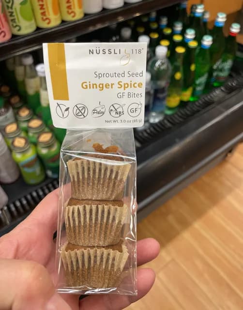 Nussli118 Sprouted Seed Ginger Spice Gf Bites