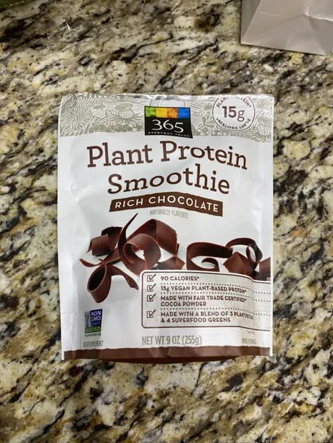 365 Everyday Value Plant Protein Smoothie, Rich Chocolate Flavor