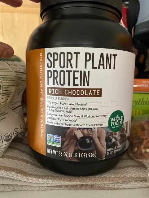 Whole Foods Market Rich Chocolate Sport Plant Protein