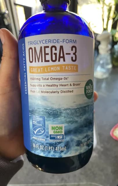 Whole Foods Market Triglyceride-Form Omega-3 Great Lemon Taste