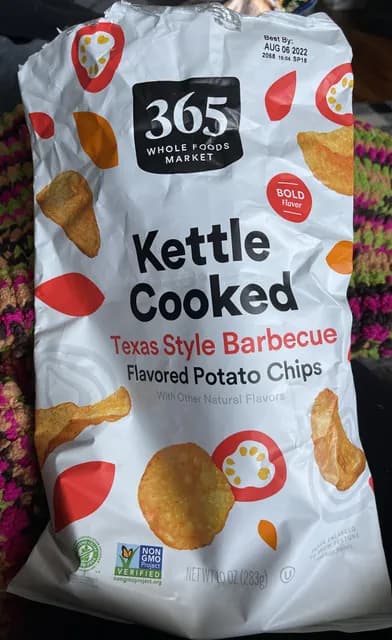 365 Whole Foods Market Kettle Cooked Texas Style Barbecue Flavored Potato Chips