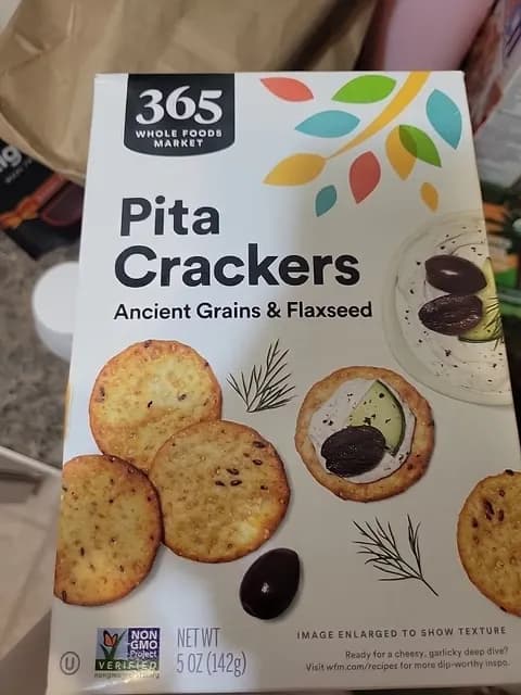 365 Whole Foods Market Pita Crackers Ancient Grains & Flaxseed