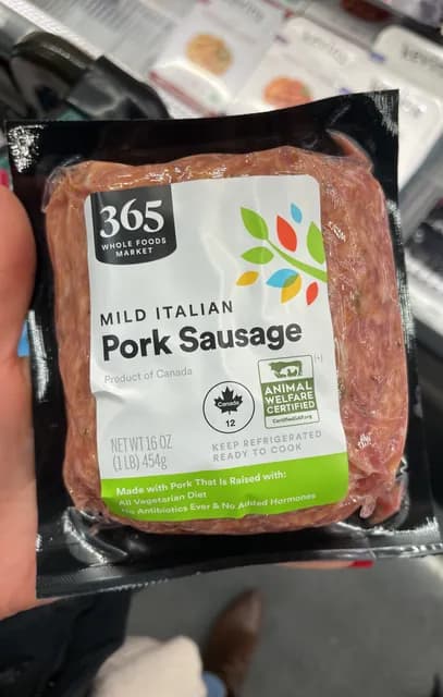 365 Whole Foods Market Mild Italian Pork Sausage