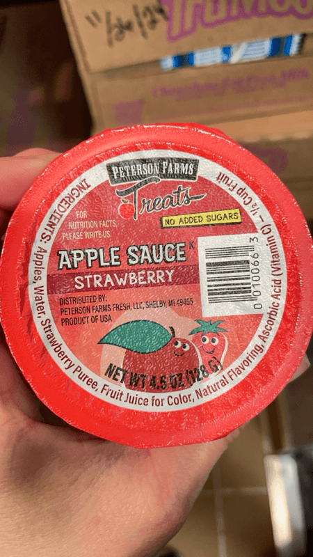 Peterson Farms Apple Sauce Strawberry
