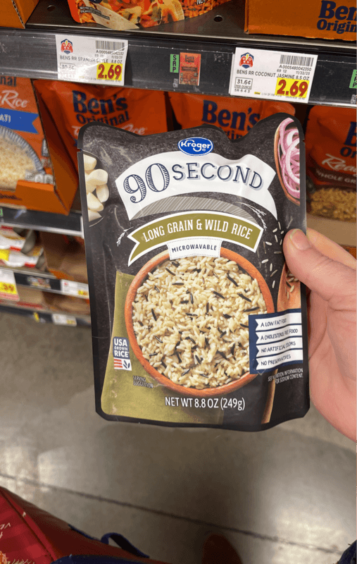 Kroger 90Second Long Grain & Wild Rice