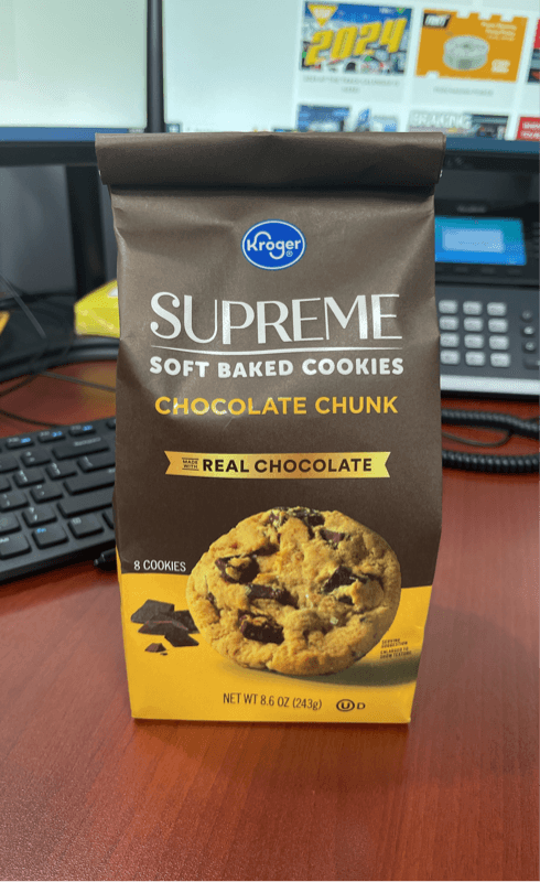 Kroger Supreme Soft Baked Cookies Chocolate Chunk Real Chocolate