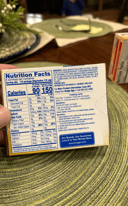 Kroger Instant Pudding & Pie Filling Vanilla