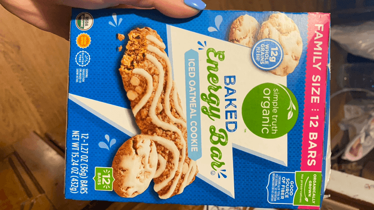 Simple Truth Organic Baked Energy Bar Iced Oatmeal Cookie