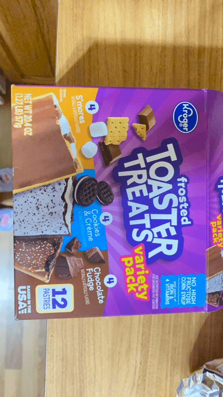 Kroger Frosted Toaster Treats S'Mores, Cookies & Creme, Chocolate Fudge Variety