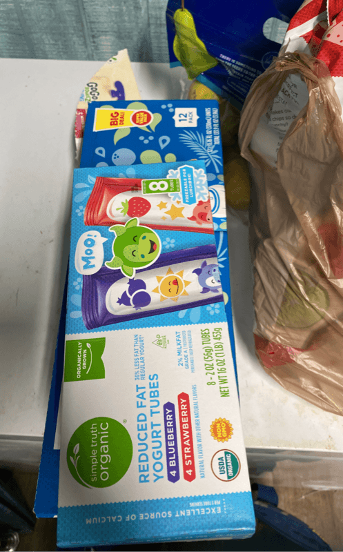 Simple Truth Organic Strawberry & Blueberry Kids Reduced Fat Yogurt Tubes