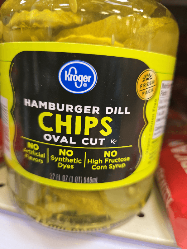 Kroger Oval Cut Hamburger Dill Chips