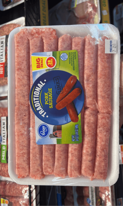 Kroger Traditional Pork Sausage Links
