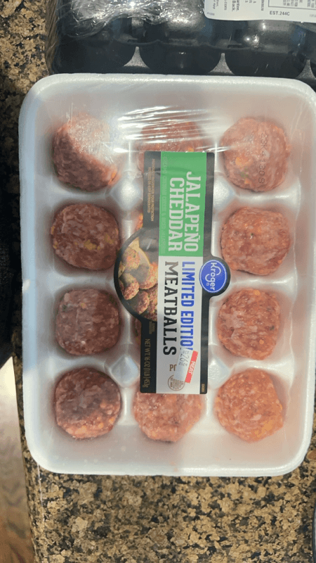 Kroger Jalapeno & Cheddar Meatballs