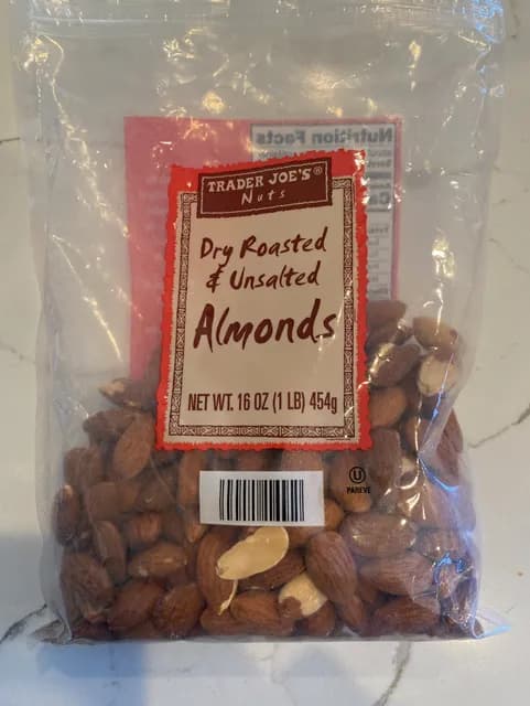 Trader Joe'S Nuts Dry Roasted & Unsalted Almonds