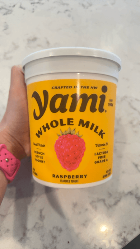 Yami Whole Milk Raspberry Flavored Yogurt