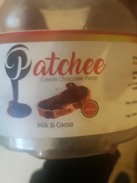 Patchee Cream Chocolate Paste Milk & Cocoa