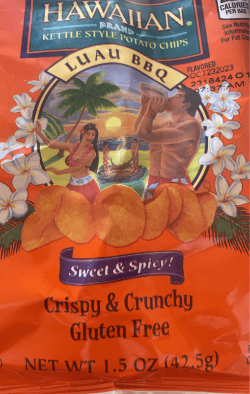 Hawaiian Kettle Style Potato Chips Luau Bbq