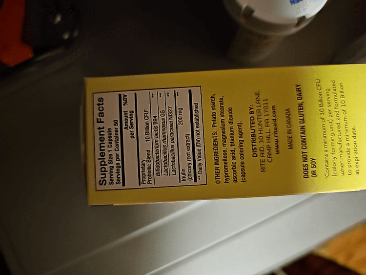 Rite Aid Digestive Health Probiotic Capsules