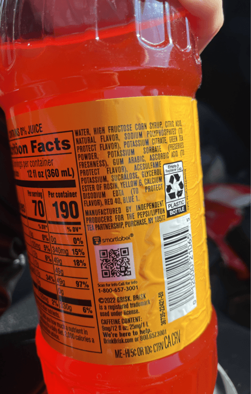 Brisk Iced Tea Blood Orange