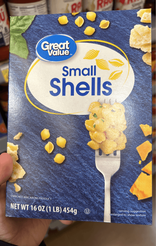 Great Value Small Shells Pasta