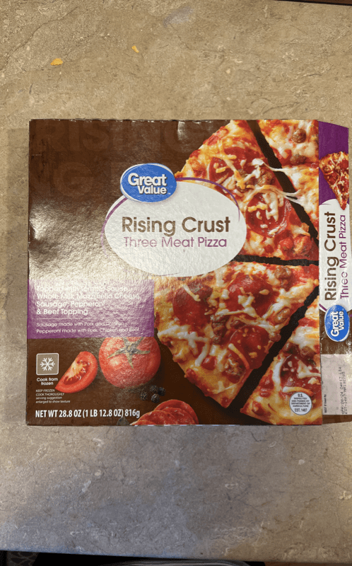 Great Value Rising Crust Three Meat Pizza