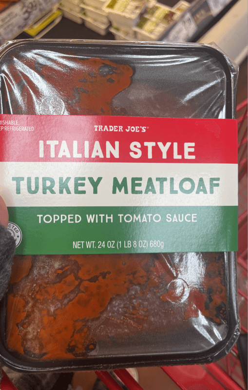 Trader Joe'S Italian Style Turkey Meatloaf Topped With Tomato Sauce