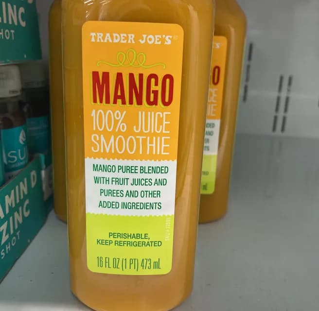 Trader Joe’s Mango 100% Juice Smoothie