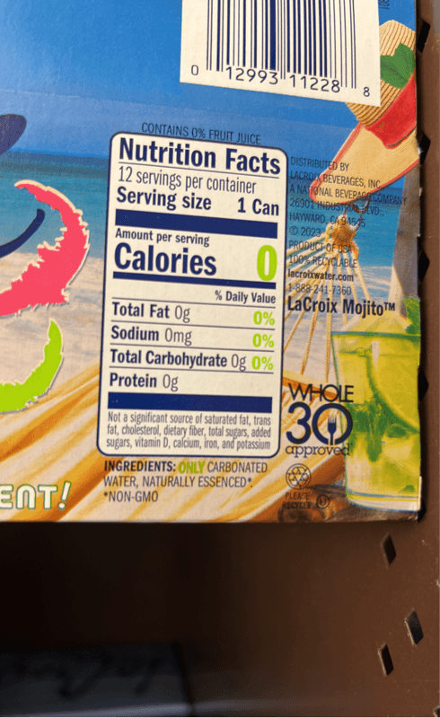 La Croix Naturally Mojito Essenced Sparkling Water