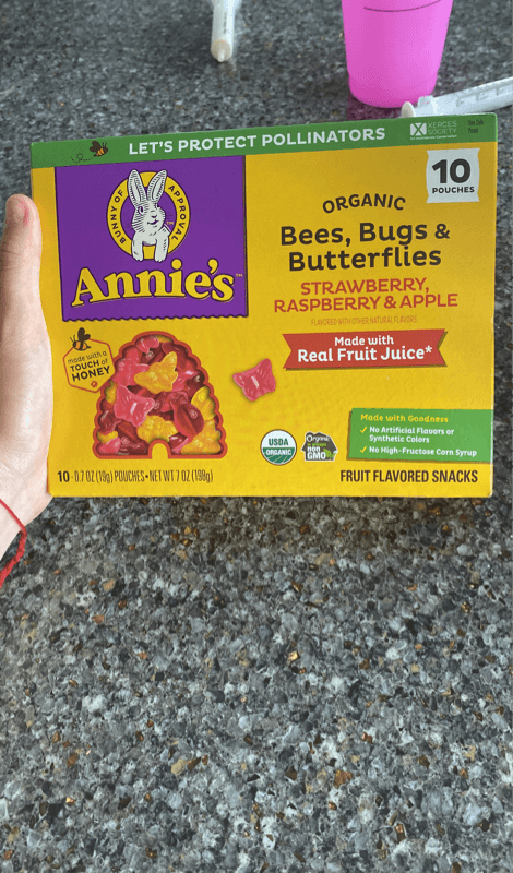 Annie'S Organic Bees, Bugs & Butterflies Strawberry, Raspberry & Apple Fruit Flavored Snacks