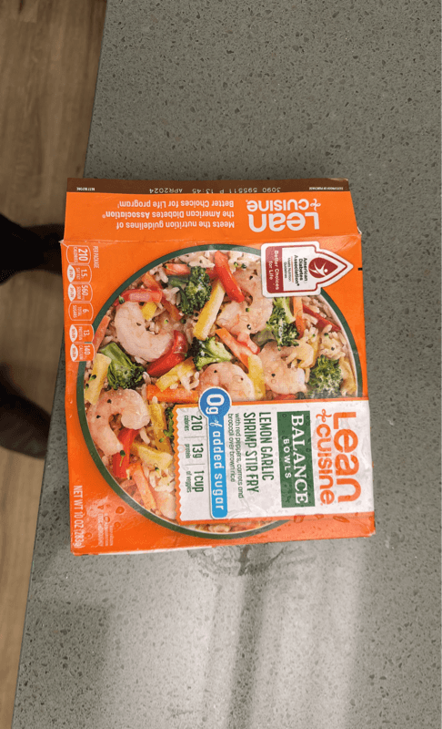 Lean Cuisine Diabetic Management Lemon Garlic Shrimp Stir Fry