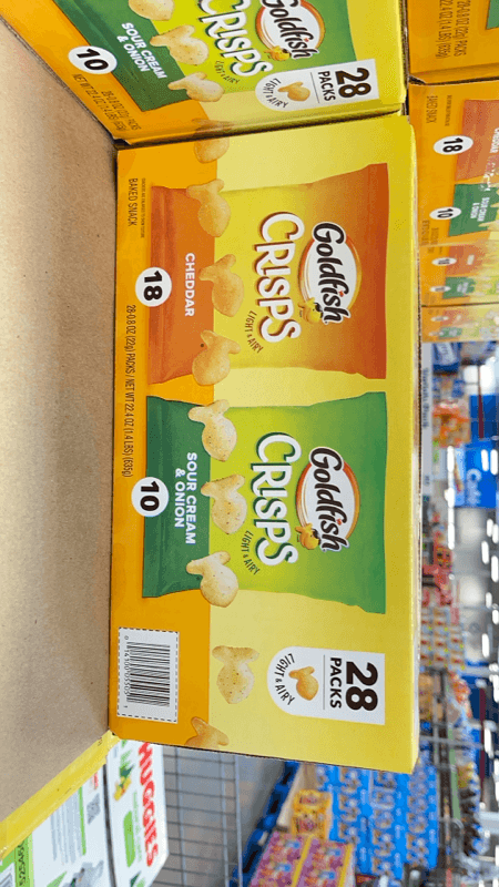 Goldfish Crisps Light & Airy Baked Snack: Cheddar And Sour Cream & Onion Flavor