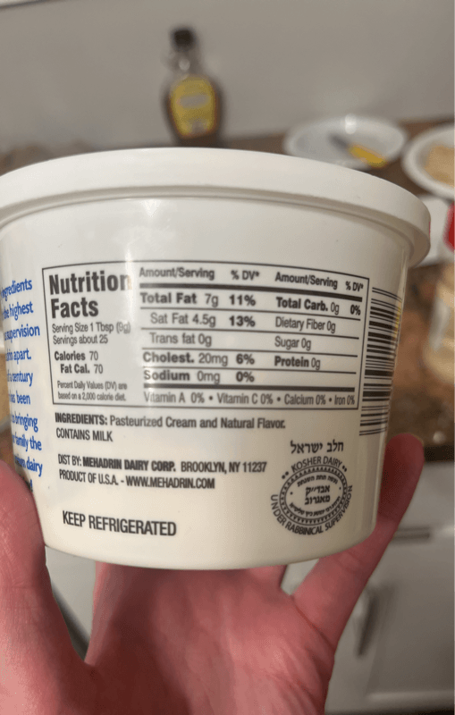 Mehadrin Unsalted Sweet Whipped Butter
