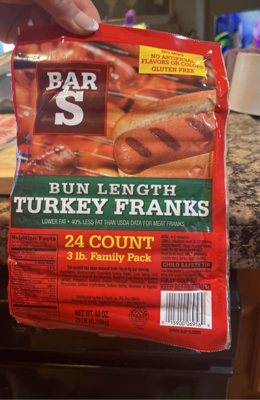 Bar S Bun Length Turkey Franks