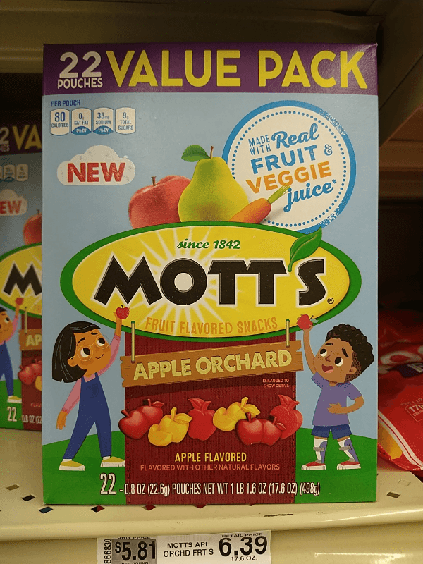 Mott'S Value Pack Apple Orchard Fruit Flavored Snacks, 22 Pouches