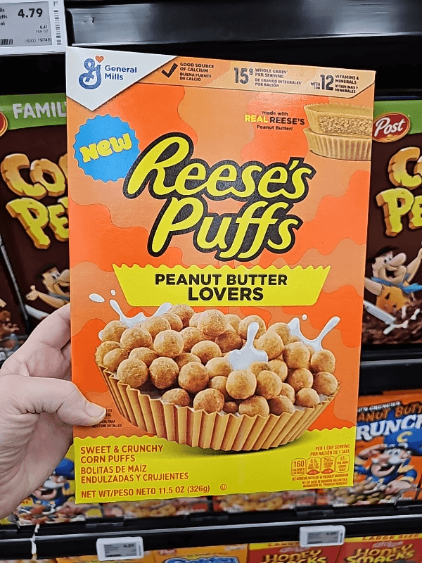 Reese'S Puffs Peanut Butter Lovers Sweet & Crunchy Corn Puffs