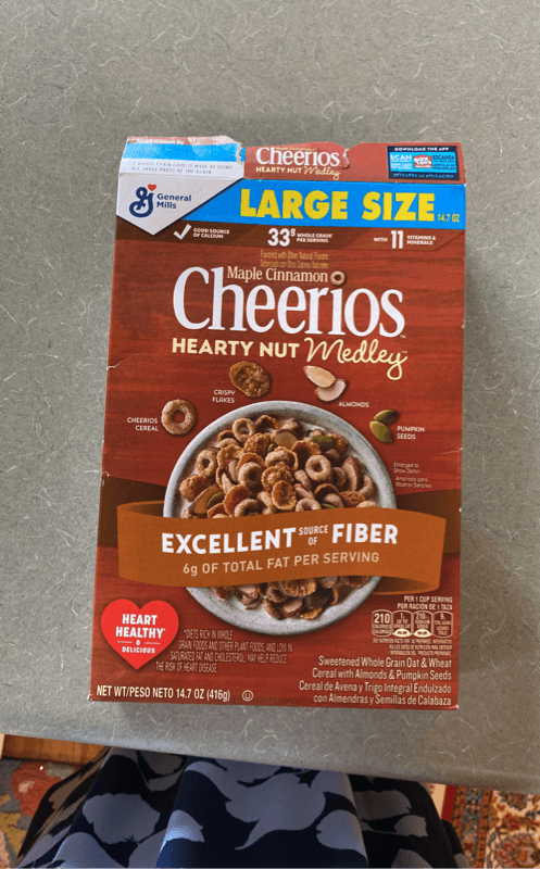 Cheerios Hearty Nut Medley Maple Cinnamon