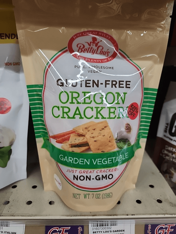 Betty Lou'S Gluten-Free Oregon Crackers Garden Vegetable