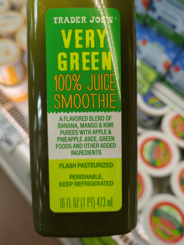 Trader Joe'S Very Green 100% Juice Smoothie