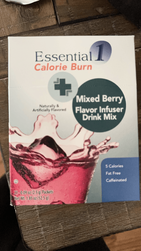 Essential1 Calorie Burn Mixed Berry Flavor Infuser Drink Mix