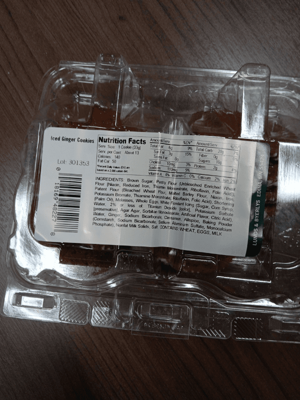 Lunds & Byerlys Iced Ginger Cookies
