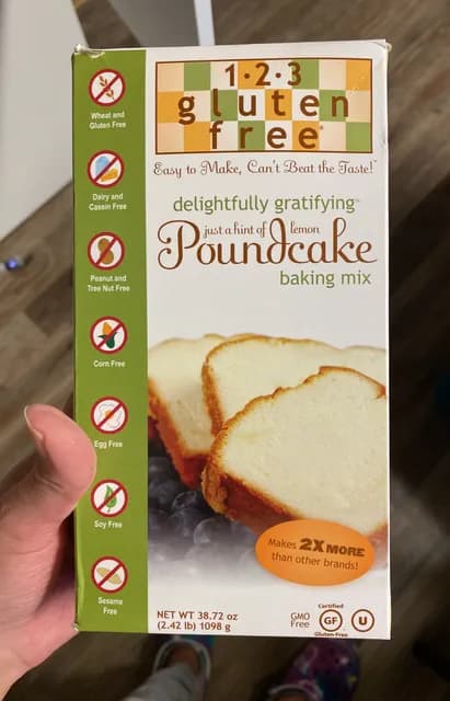 123 Gluten Free Delightfully Gratifying Just A Hint Of Lemon Pound Cake Baking Mix