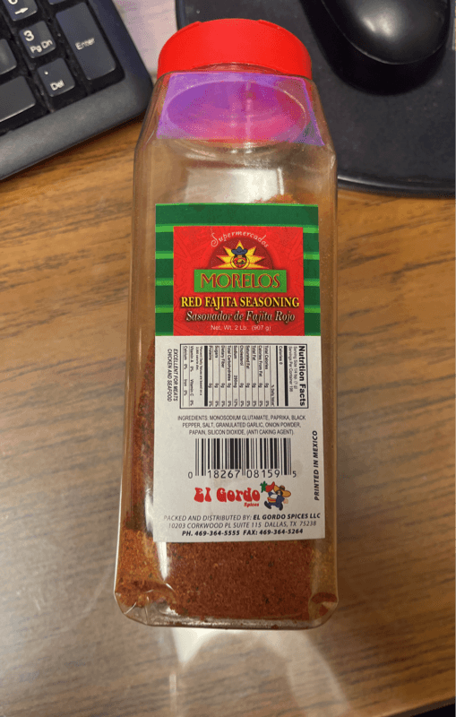 El Gordo Spices Morelos Red Fajita Seasoning