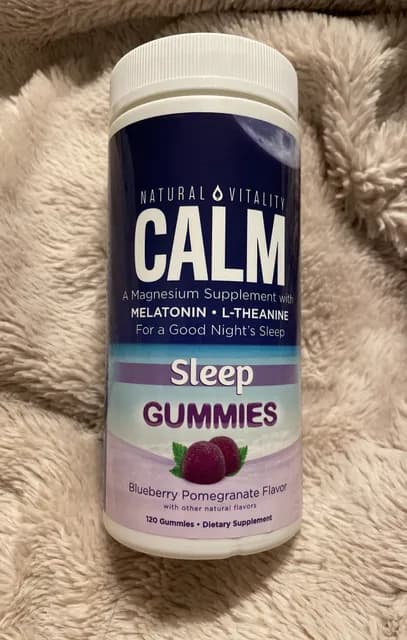 Natural Vitality Calm Sleep Gummies Blueberry Pomegranate Flavor