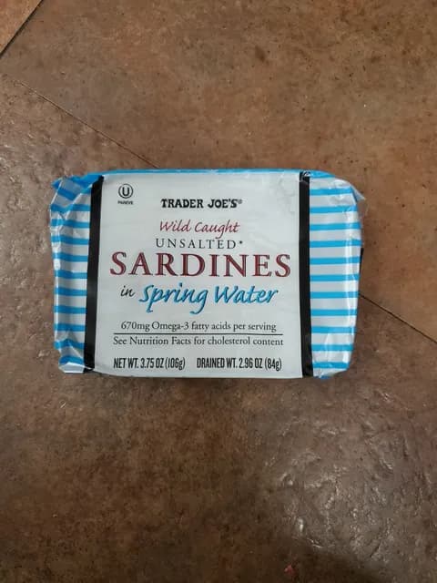 Trader Joe'S Wild Caught Unsalted Sardines In Spring Water